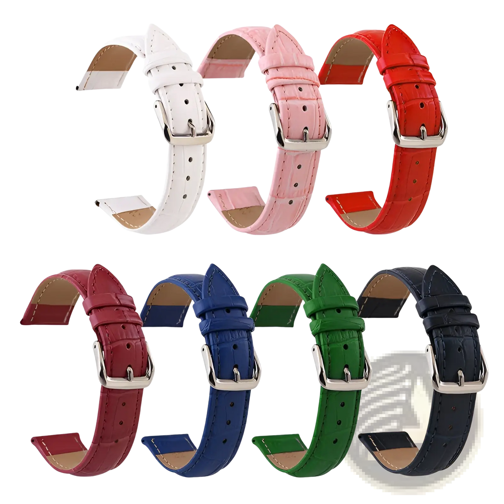 Crocodile Leather Watch Strap Set with Buckle