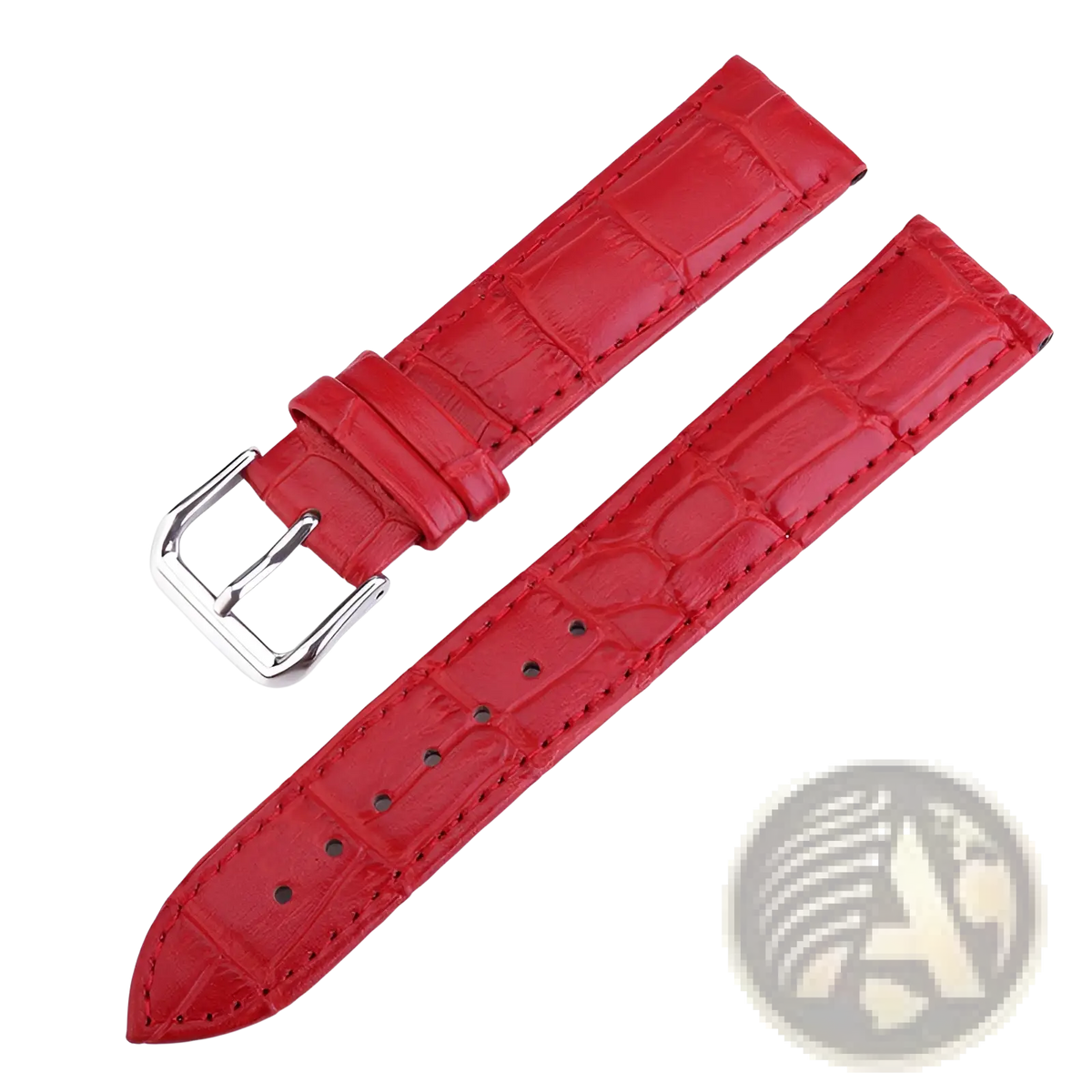 Crocodile Leather Watch Strap Set with Buckle