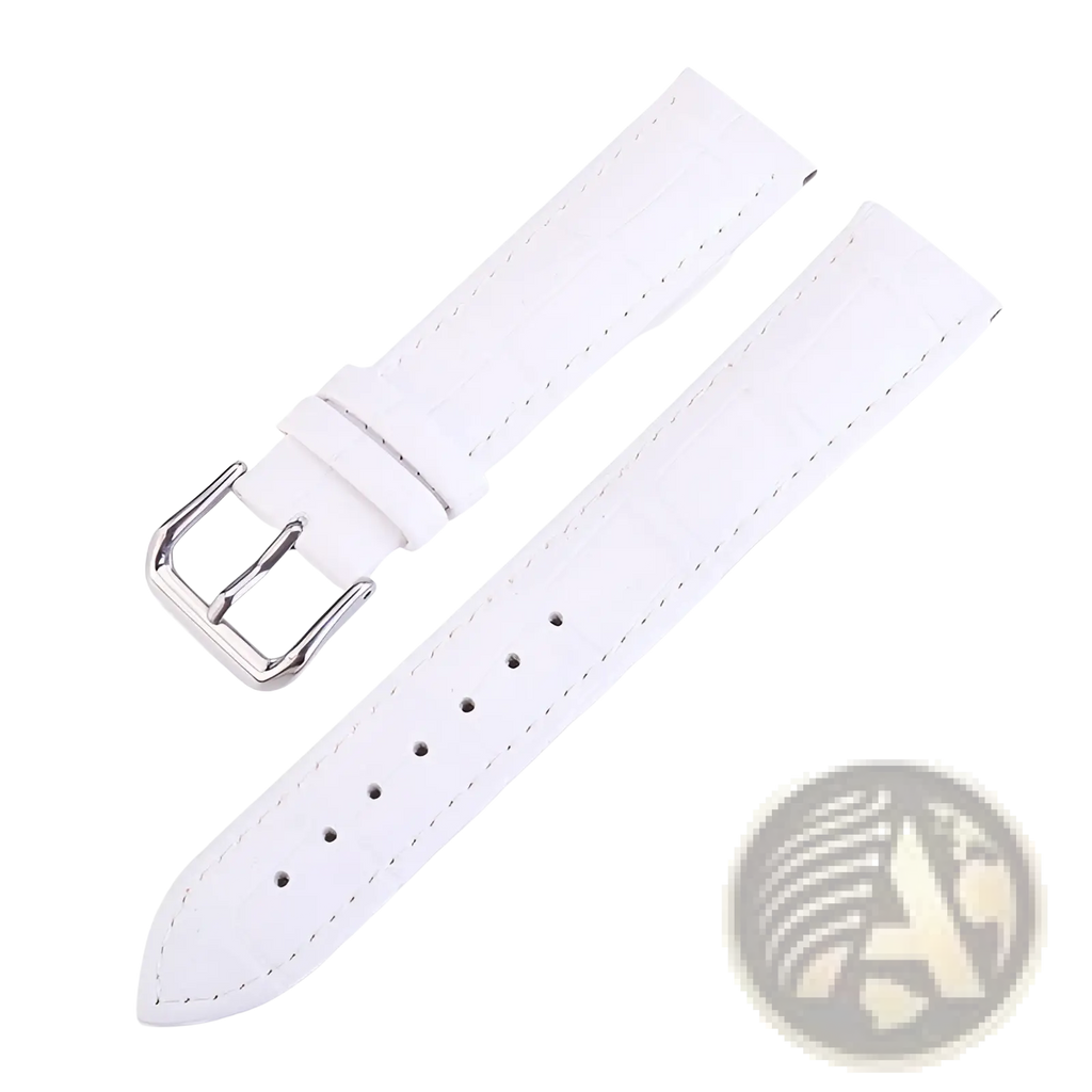 Crocodile Leather Watch Strap Set with Buckle