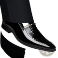 Crocodile Patent Leather Men's Loafers with Buckle