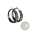 Crystal Inlaid Geometric Hoop Earrings for Women