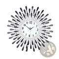 Crystal Wall Clock 38cm Silver Sunburst Home Decor
