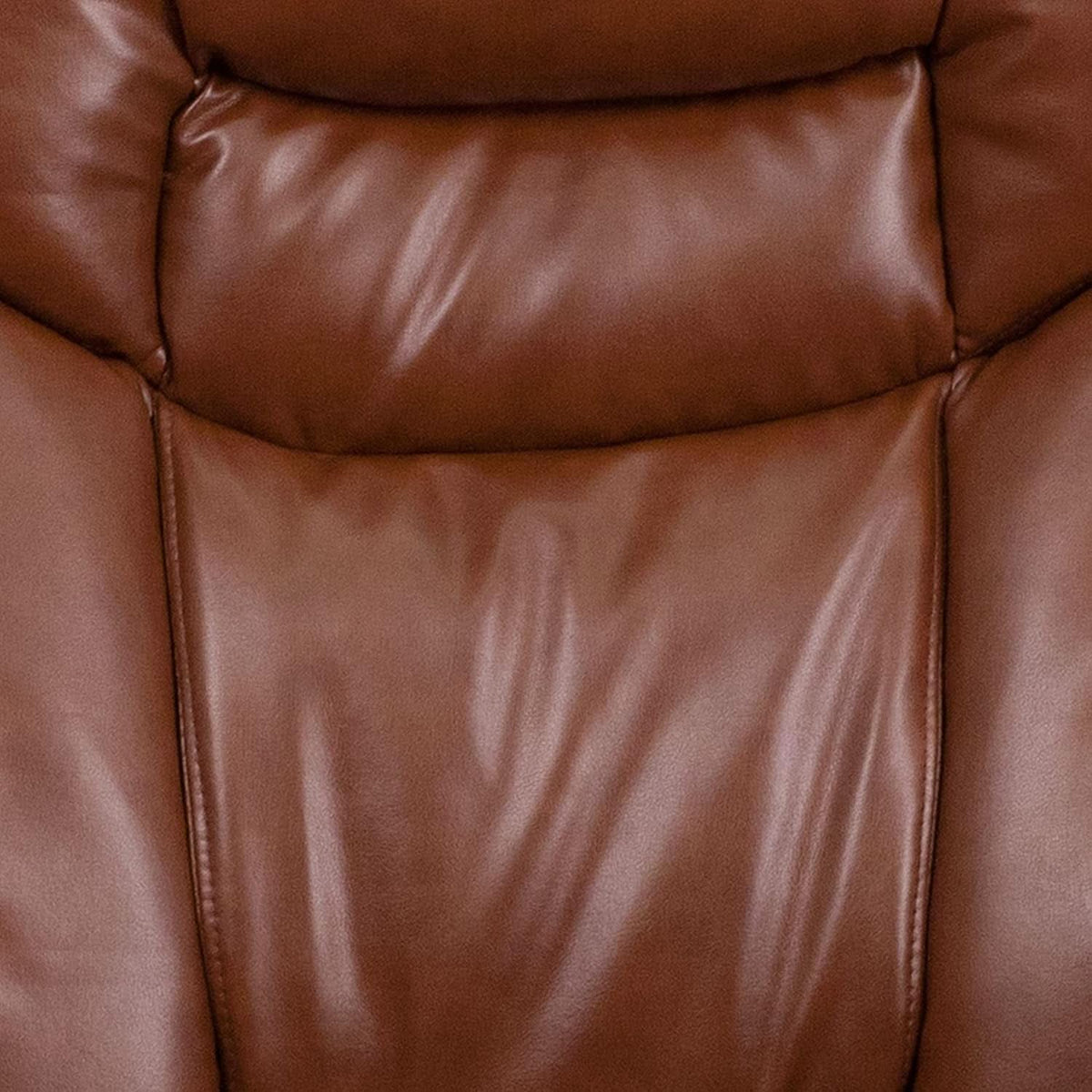 Allie Leathersoft Upholstered Recliner With Ottoman Brown