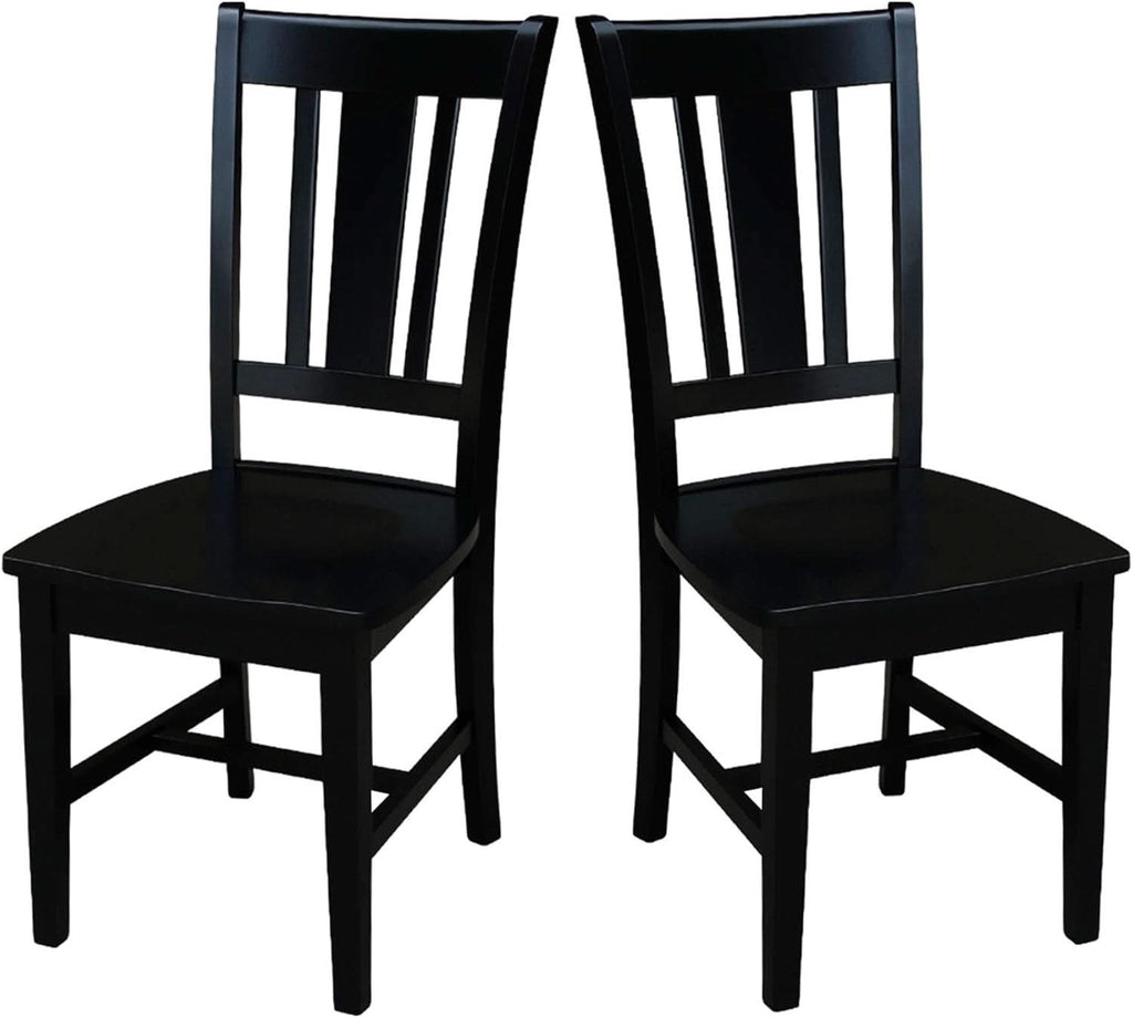 San Remo Splatback Dining Chairs Set Of Two, Black