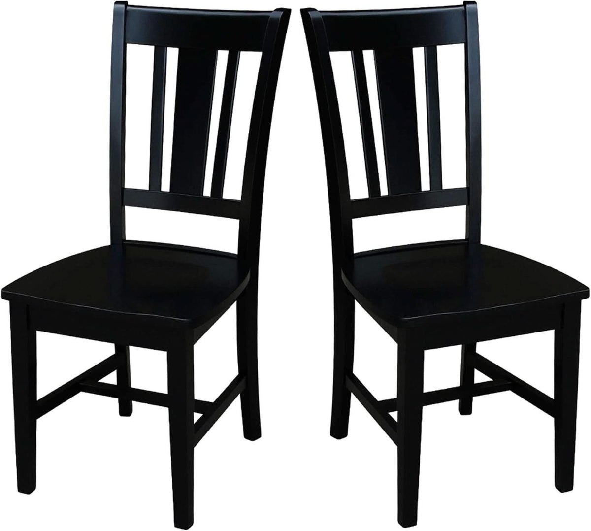 San Remo Splatback Dining Chairs Set Of Two, Black