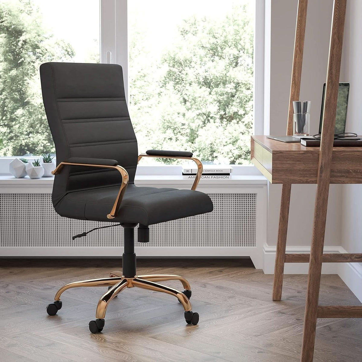 Whitney Black High Back Leathersoft Desk Chair Swivel