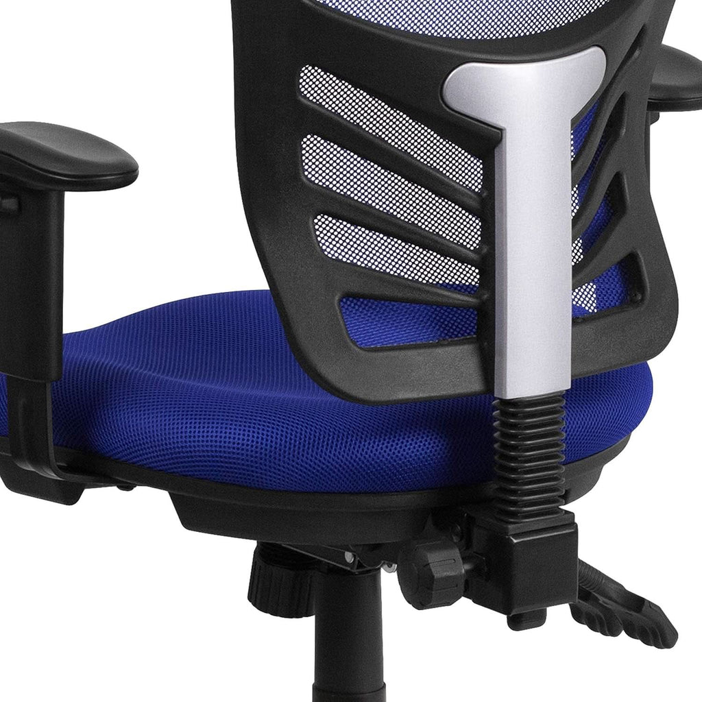 Ergonomic Mesh Office Chair Blue With Adjustable Lumbar