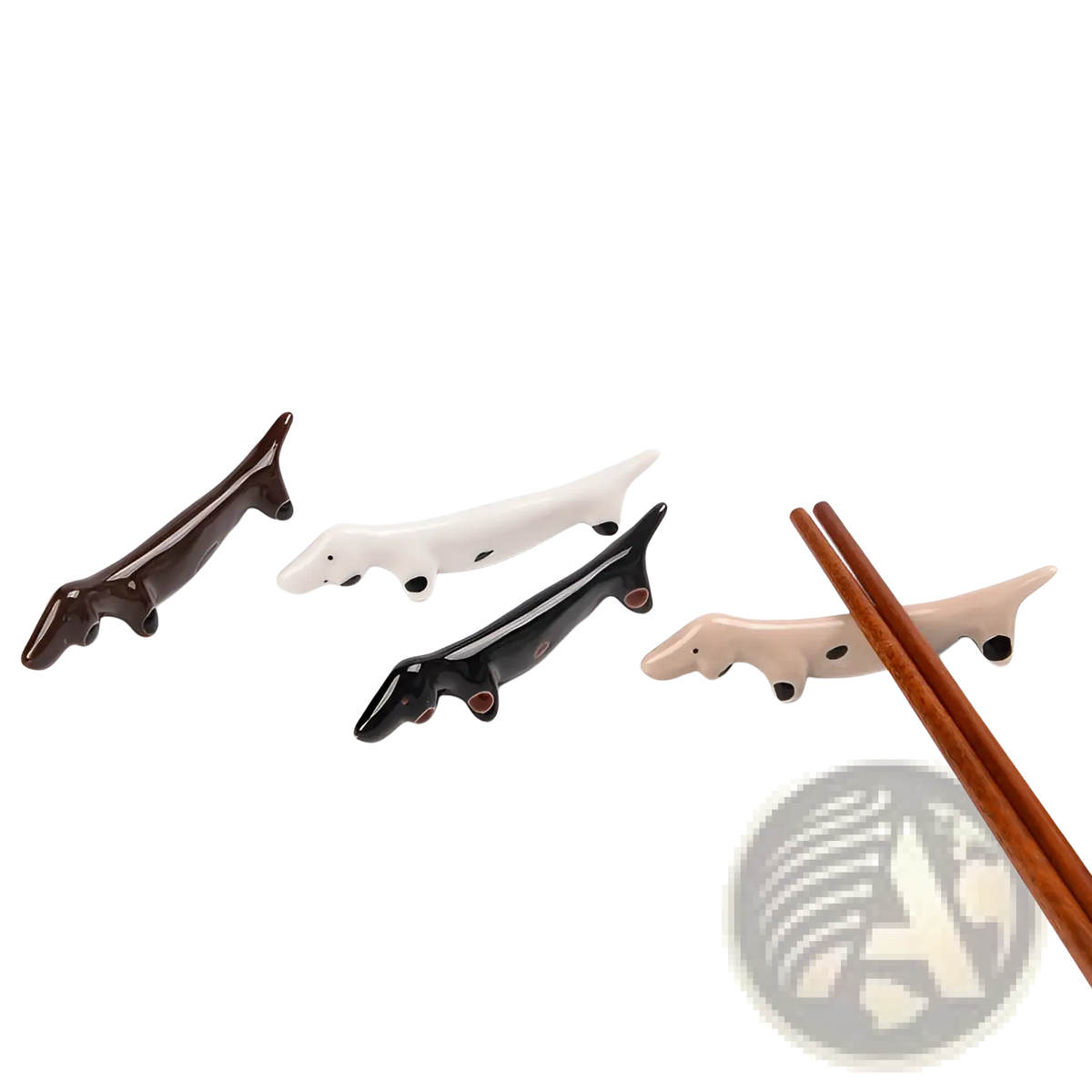 Dachshund Ceramic Chopstick Rest Set of 4