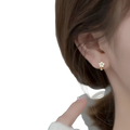 Daisy Enamel Flower Clip on and Stud Earrings