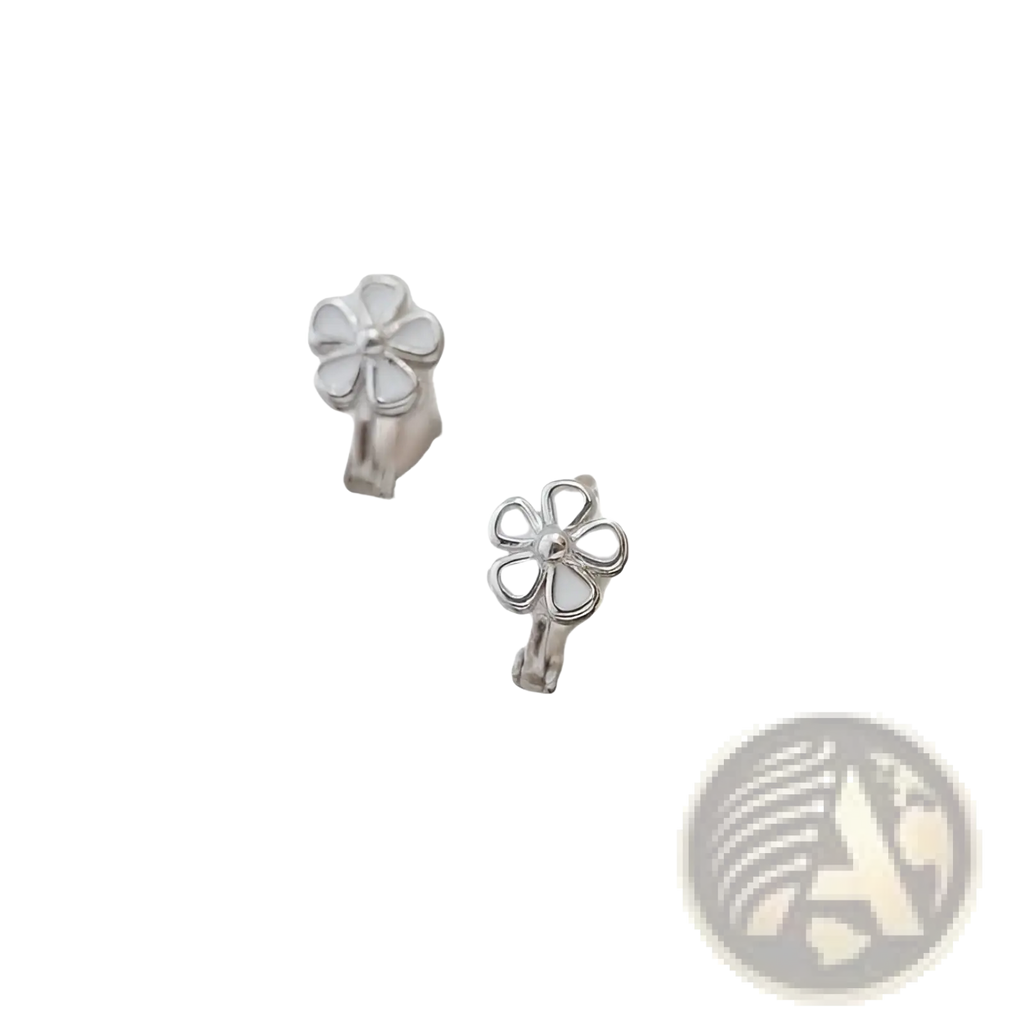 Daisy Enamel Flower Clip on and Stud Earrings
