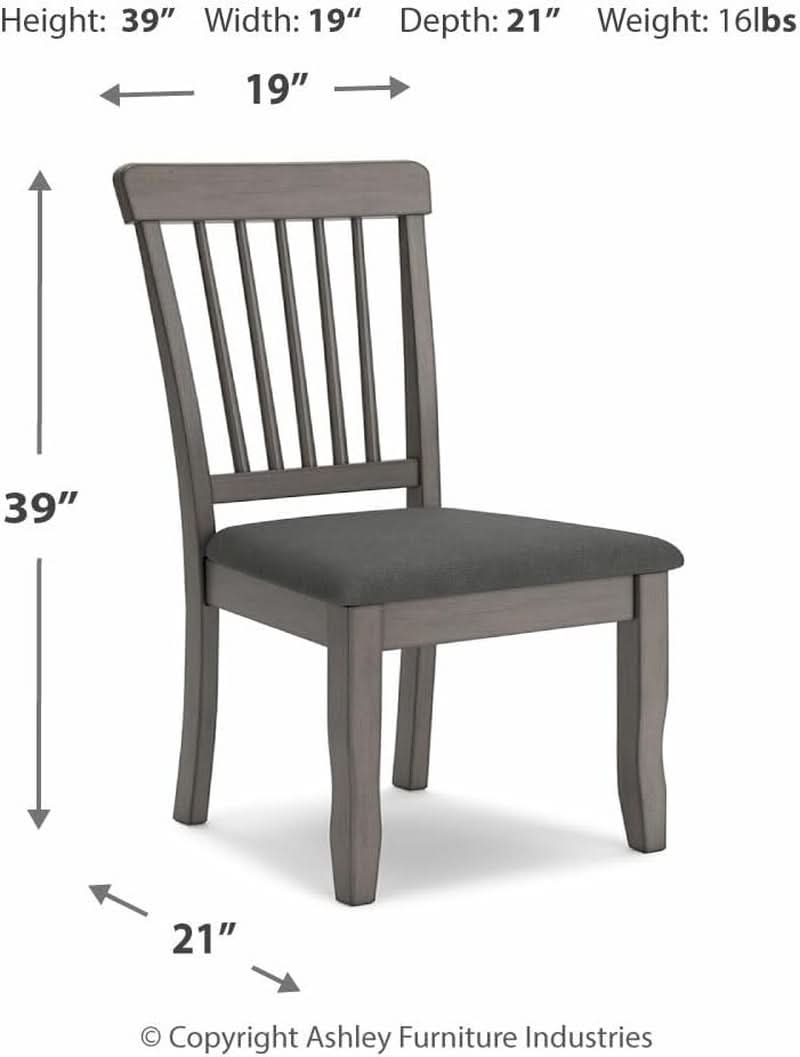 Shullden Gray Spindle Back Dining Chairs Set Of 2