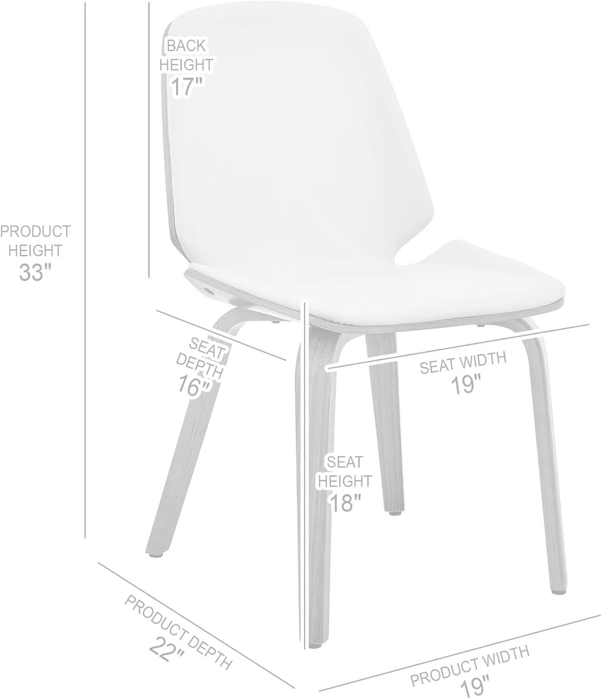 Gray Faux Leather Accent Dining Chair For Kitchen Table