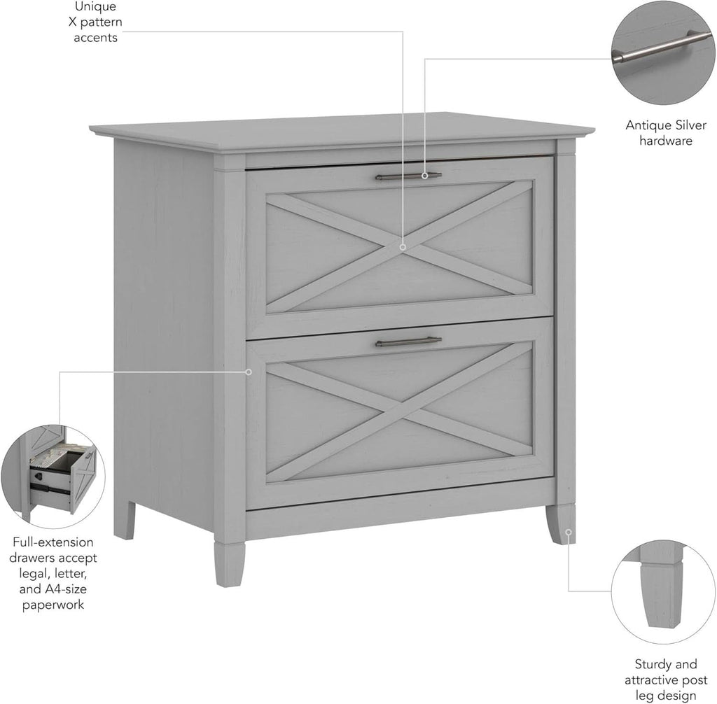 Key West 2 Drawer Lateral File Cabinet In Cape Cod Gray