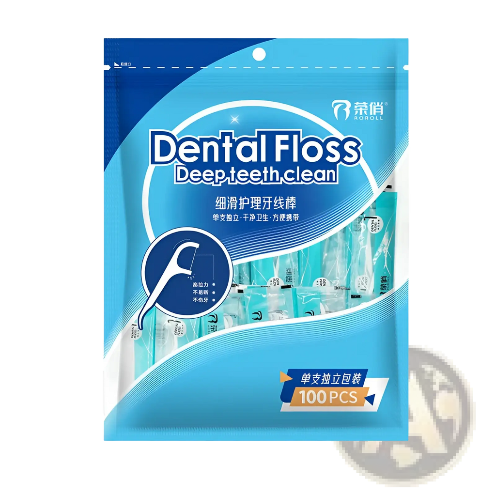 Dental Floss Picks 100 Count Individual Packets