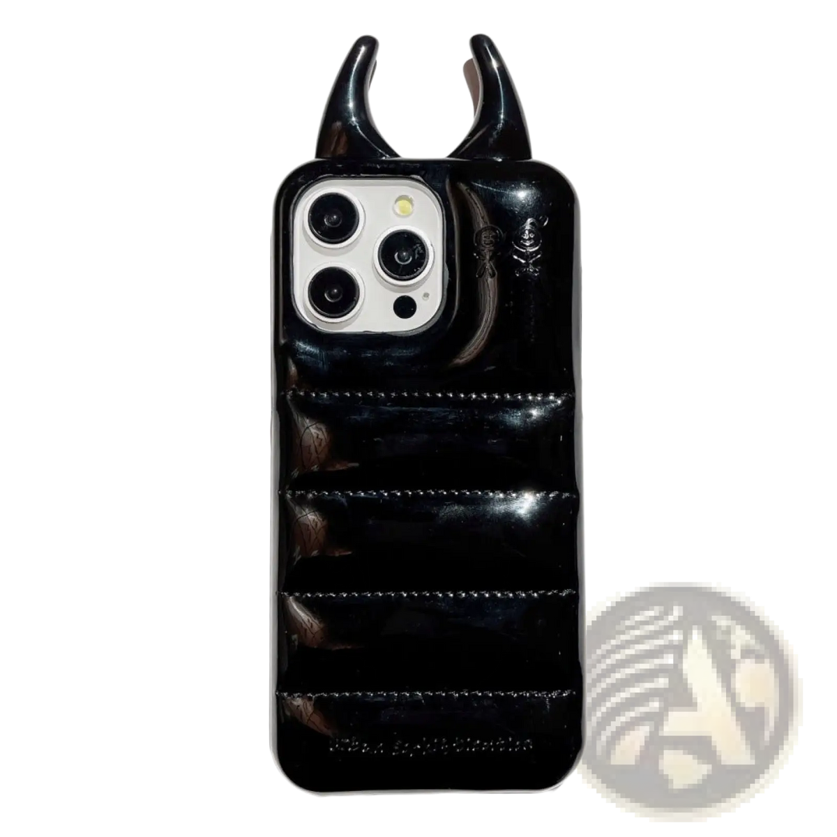 Devil Horn Quilted Leather Iphone Case