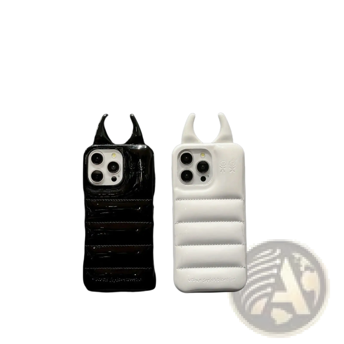 Devil Horn Quilted Leather Iphone Case