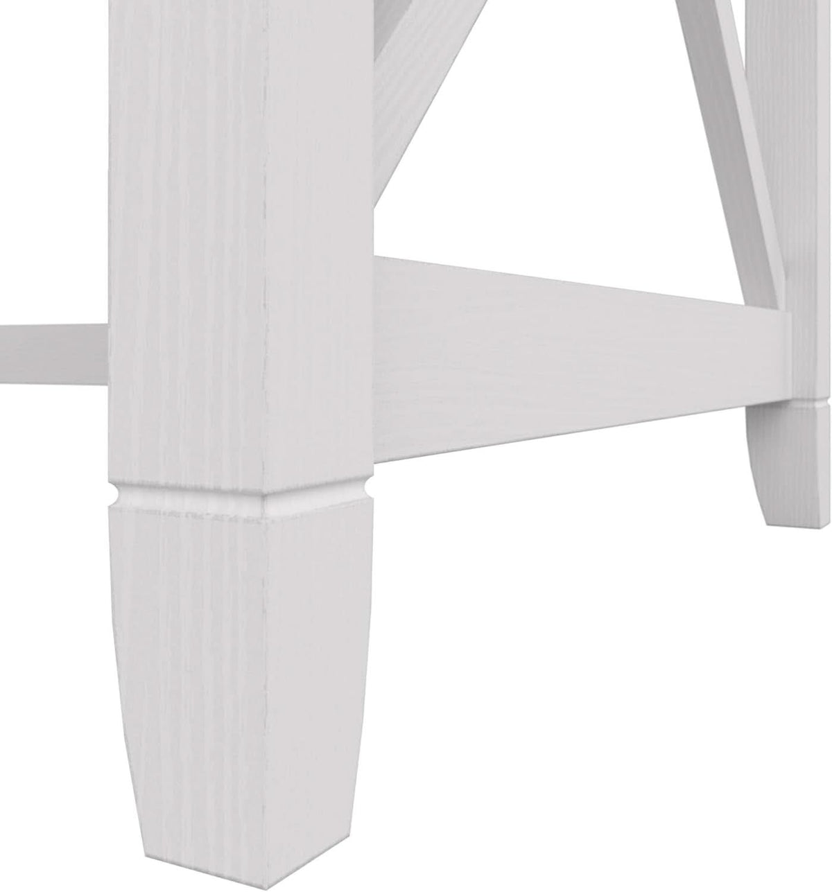 Bush Furniture Key West 60W L Shaped Desk Pure White Oak