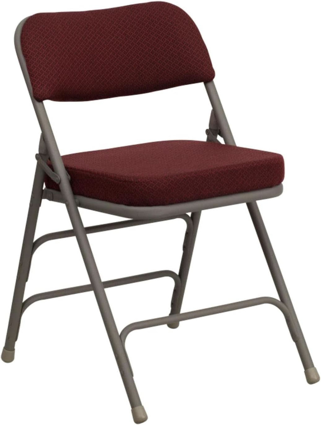 Hercules Folding Chairs Cushioned Burgundy Set of 2