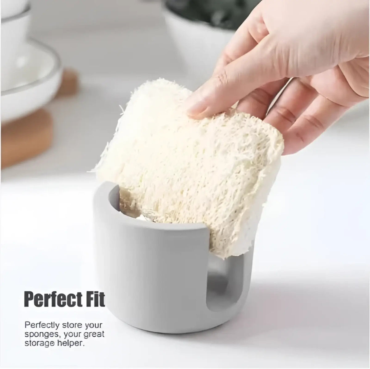 Diatom Mud Sponge Rack Ceramic Sink Caddy Holder