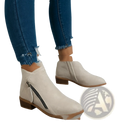 Dr. Martens Suede Chunky Heel Side Zip Boots