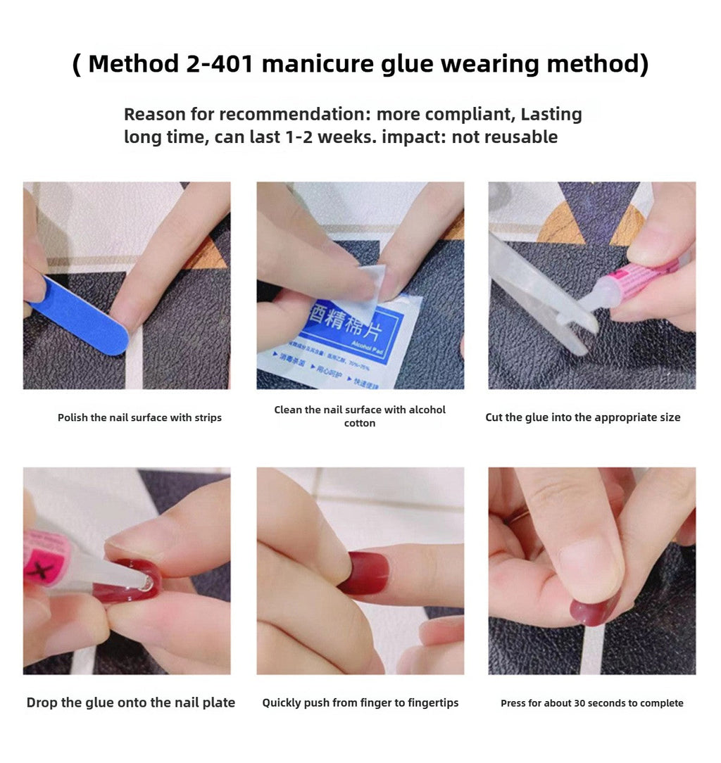 0976- Handmade press on nails fake nails removable