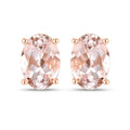 0.90 Carat Genuine Morganite 14K Rose Gold Earrings