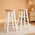 Element Counter Stools 24 Inch Natural White 2 Piece Set
