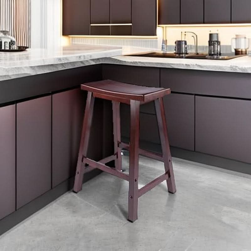 Satori 24 Inch Walnut Counter Stool For Modern Kitchen Bar