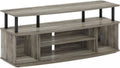 Large Entertainment Center for 55 Inch TV Oak and Black