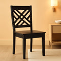 Caron Dark Brown Wood Dining Chairs Set Two Piece Collection