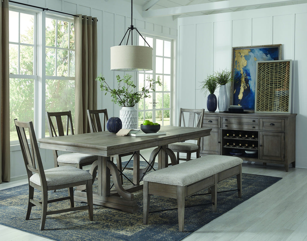 Paxton Place - Trestle Dining Table - Dovetail Gray