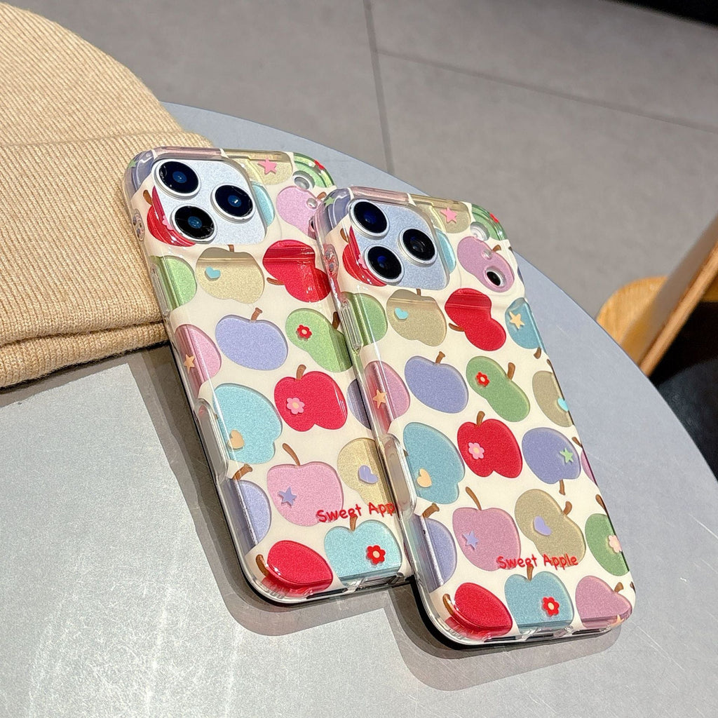 Electroplated Colorful Flower Phone Case