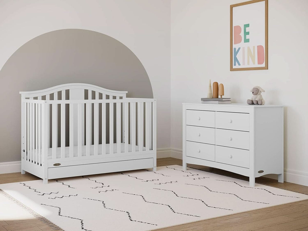 Noah White Six Drawer Dresser GREENGUARD Gold Certified