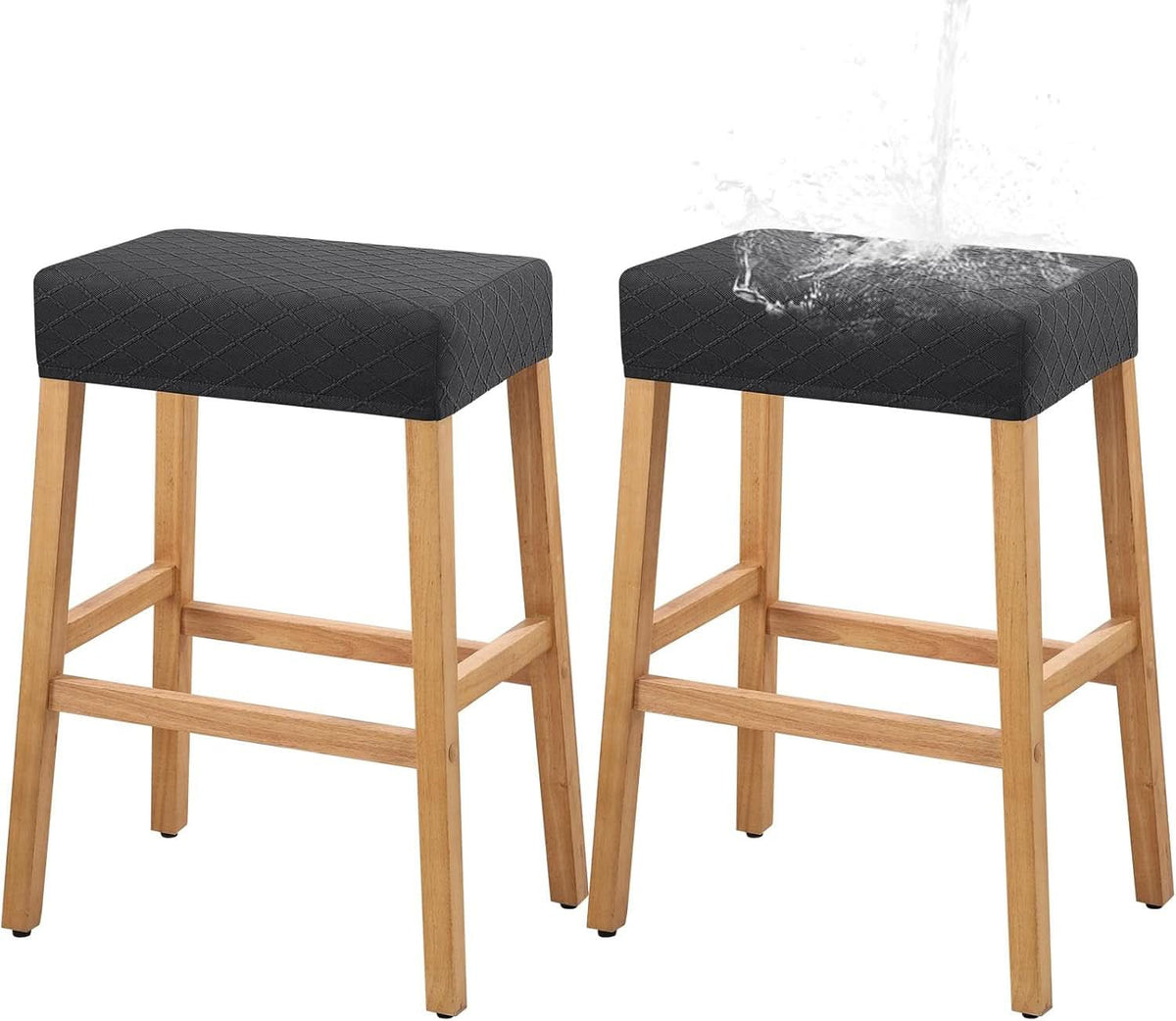 Stretch Waterproof Bar Stool Covers 2 Pack For Counter