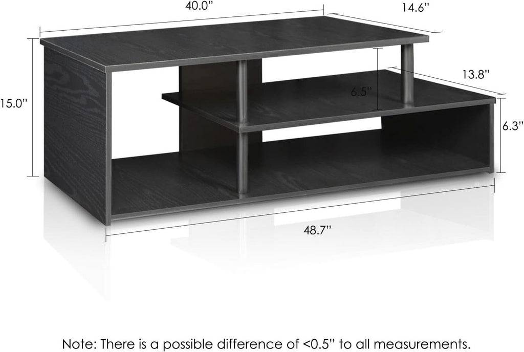 Econ Low Rise TV Stand Black For Small Spaces Living Room