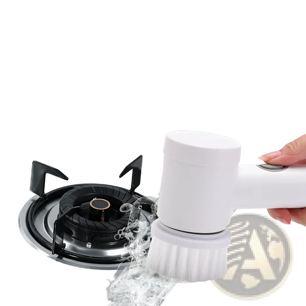 Electric Cleaning Brush Waterproof 5 Head Usb Scrubber