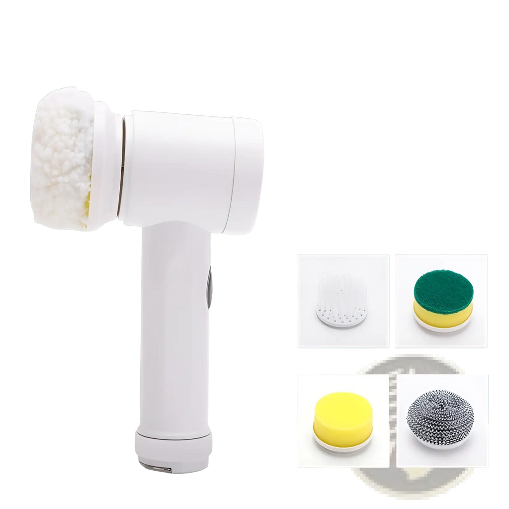 Electric Cleaning Brush Waterproof 5 Head Usb Scrubber