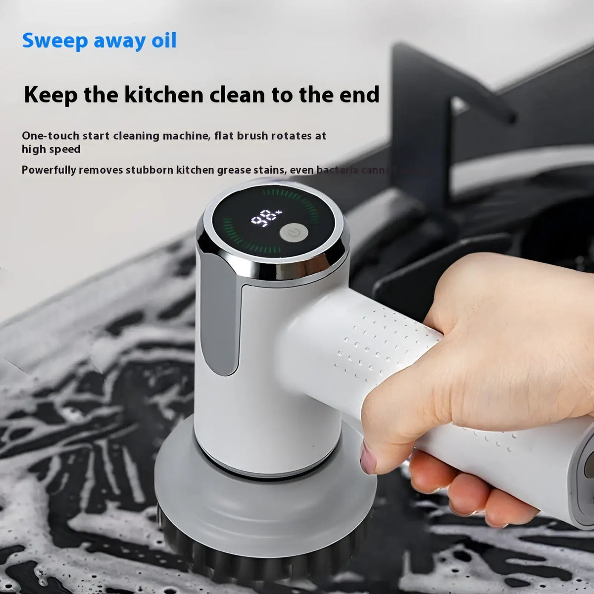 Electric Cleaning Brush Wireless Smart Scrubber Tool