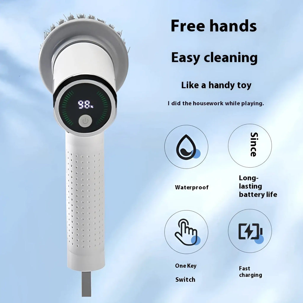 Electric Cleaning Brush Wireless Smart Scrubber Tool