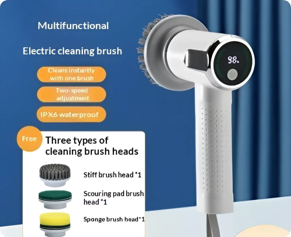 Electric Cleaning Brush Wireless Smart Scrubber Tool