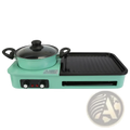 Electric Grill and Hot Pot Combo Teal 1600w Multi-cooker