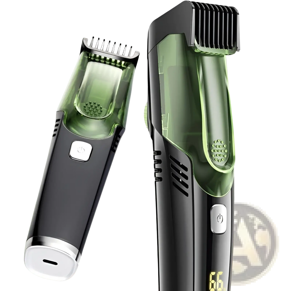 Electric Hair Trimmer with Vacuum and Digital Display