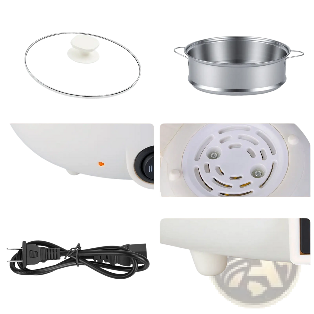 Electric Hot Pot with Steamer 1.8l Mini Rice Cooker