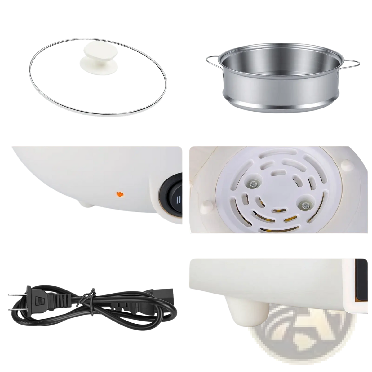 Electric Hot Pot with Steamer 1.8l Mini Rice Cooker