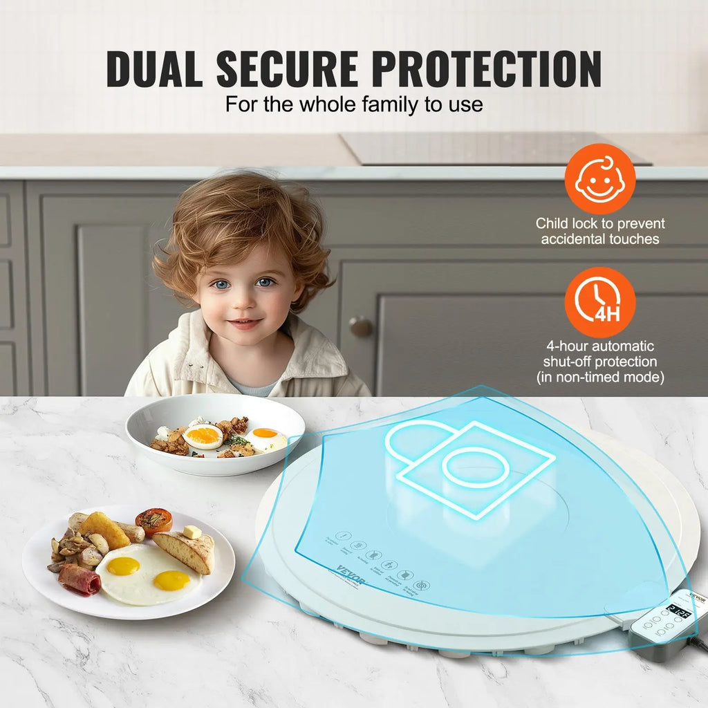 Electric Warming Tray Rollable Food Mat with Timer