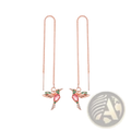 Elegant Hummingbird Crystal Tassel Drop Earrings for Women