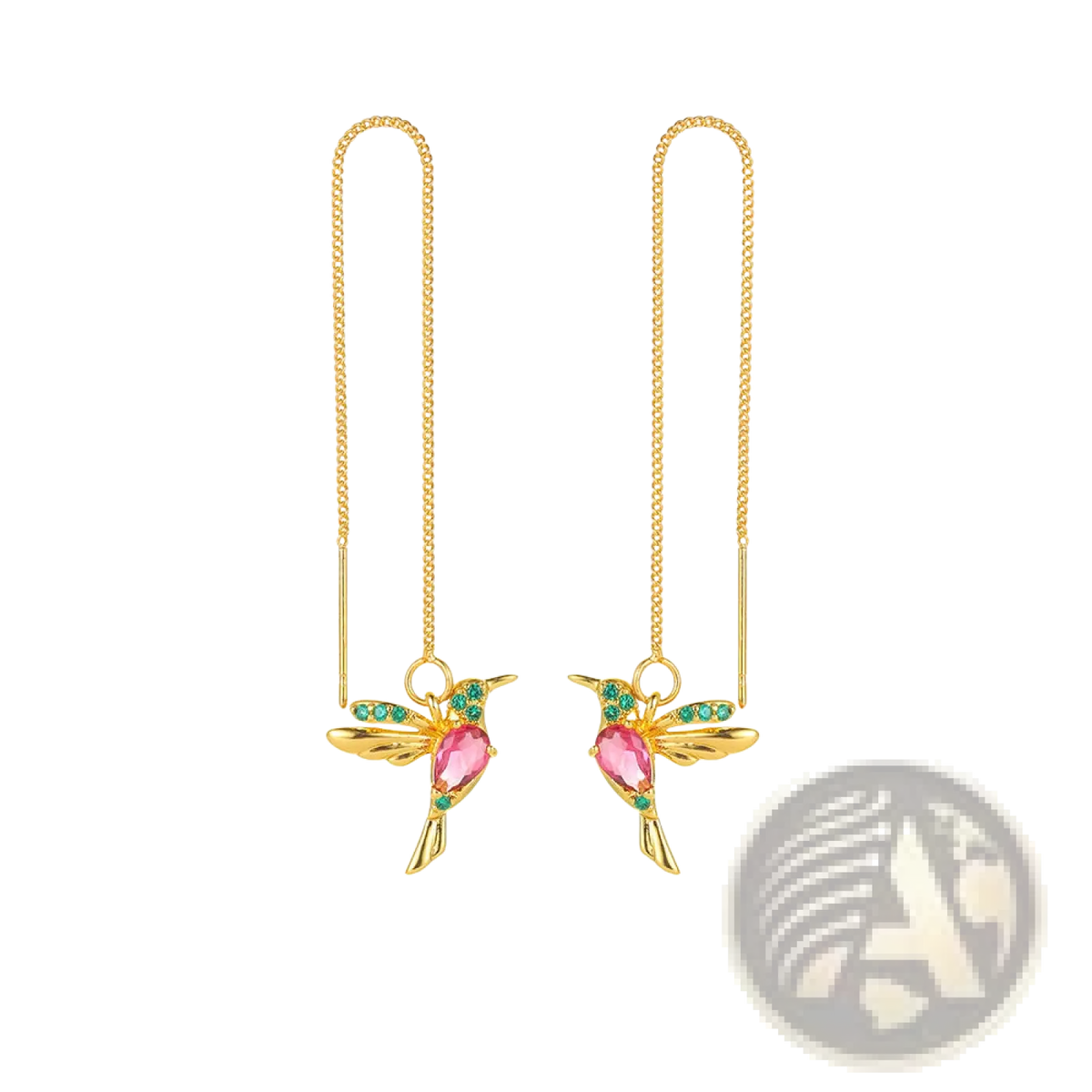 Elegant Hummingbird Crystal Tassel Drop Earrings for Women