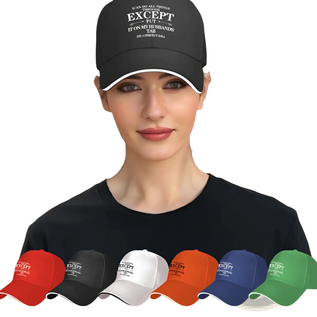 Embroidered Slogan Baseball Cap Sun Hat for Women