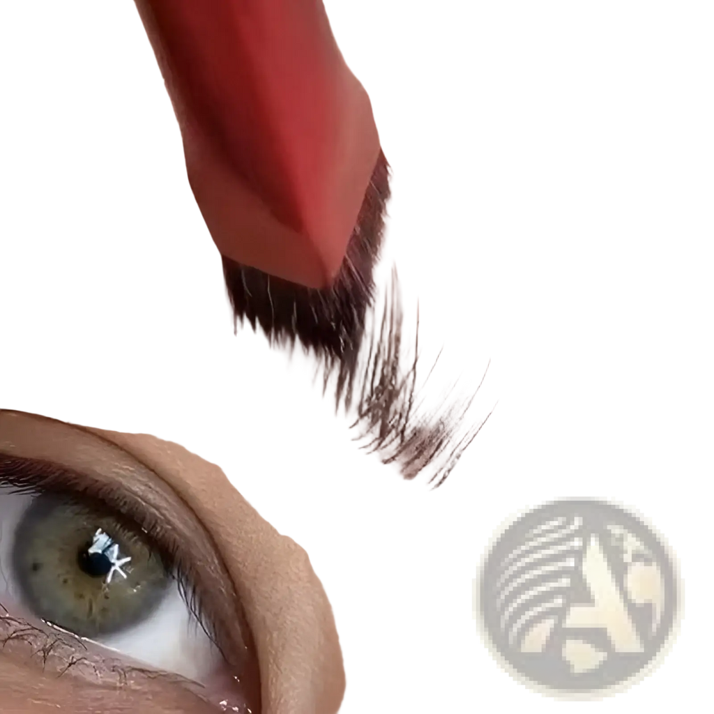 Eyebrow Brush and Gel Set with Pink Angled Applicator