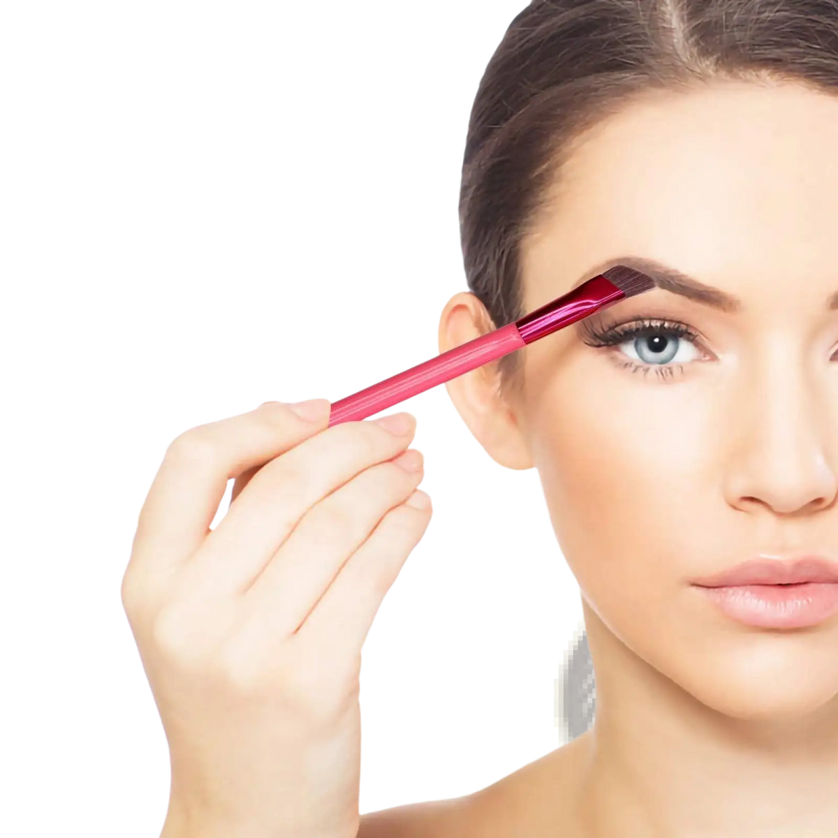 Eyebrow Brush and Gel Set with Pink Angled Applicator